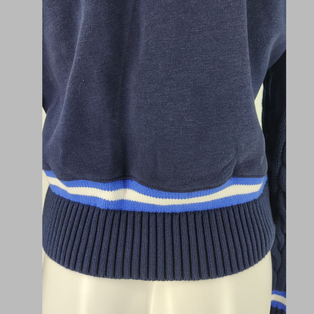 Polo Ralph Lauren Wimbledon 2026 Hybrid Cable Knit Sweatshirt Navy Small - Picture 13 of 16